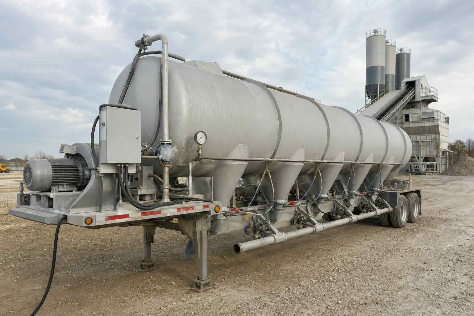 A photo showing what portable storage pigs with electric blowers look like.